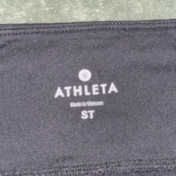 Athleta Metro Tight Leggings Women's ST Black Side Striped Ankle Zip Activewear - Picture 5 of 9